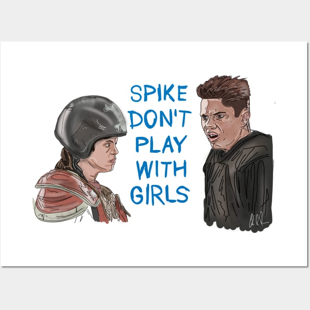 Little Giants: Spike Don't Play With Girls Wall Art by 51Deesigns